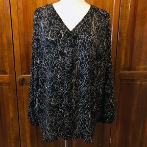 Apt 9 Black Blouse, Size 1X